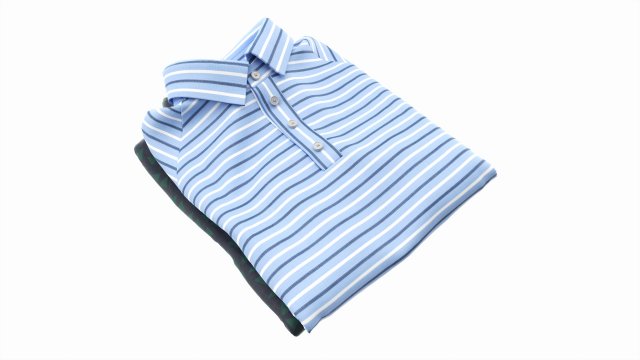 Clothing Short Sleeve Polo Shirts Men Stacked 1 3D Model .c4d .max .obj .3ds .fbx .stl .blend