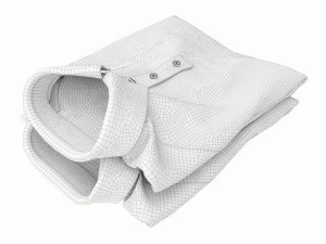 Odzież Koszulki polo z kr&oacute;tkim rękawem Męskie ułożone 2 Model 3D