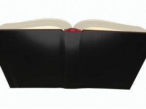 Open book with blank pages and bookjacket 3D Model