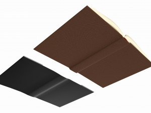 Open book with blank pages and bookjacket 3D Model