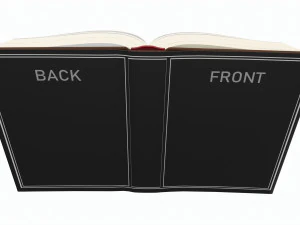 Open book with blank pages and bookjacket mockup 3D Model