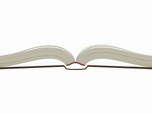 Open book with blank pages and bookjacket mockup 3D Модель