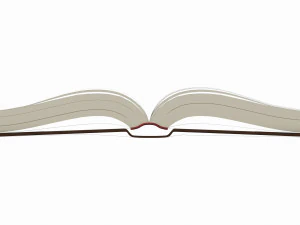 Open book with blank pages and bookjacket mockup 3D Model