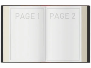 Open book with blank pages and bookjacket mockup 3D Model