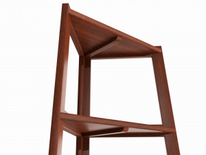 Outdoor and indoor triangle wood shelving 3D Model