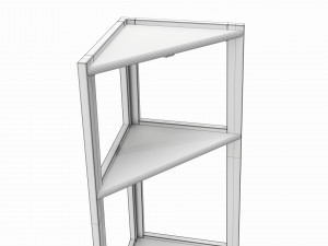Outdoor and indoor triangle wood shelving 3D Model