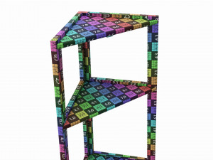 Outdoor and indoor triangle wood shelving 3D Model
