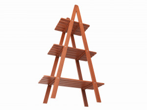 Outdoor and indoor wood shelving 3Dモデル