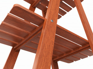 Outdoor and indoor wood shelving 3Dモデル