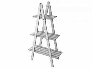 Outdoor and indoor wood shelving 3Dモデル