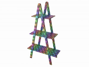 Outdoor and indoor wood shelving 3Dモデル
