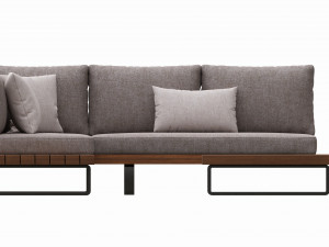 Outdoor set 5 seater corner sofa coffee table 3D Модель