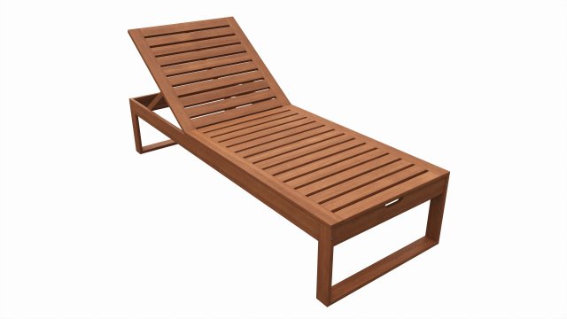 Outdoor wood sun lounger 01 Modelo 3D .c4d .max .obj .3ds .fbx .stl .blend 