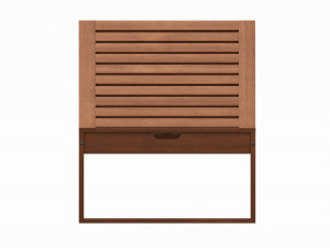 Outdoor wood sun lounger 01 Modelo 3D