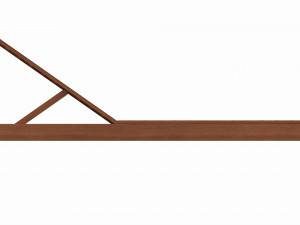 Outdoor wood sun lounger 01 Modelo 3D