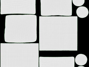 Espregui&ccedil;adeira de madeira para exterior com almofadas 01 Modelo 3D