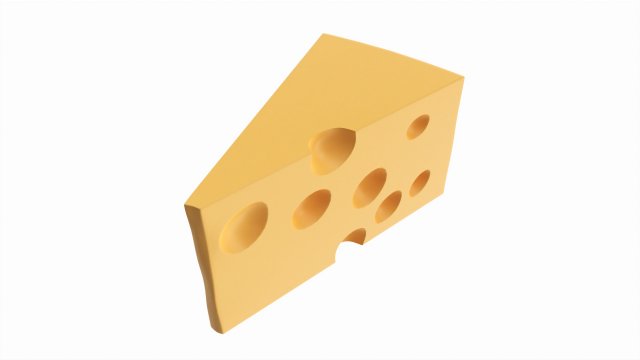 Piece of cheese triangular Model 3D .c4d .max .obj .3ds .fbx .stl .blend 