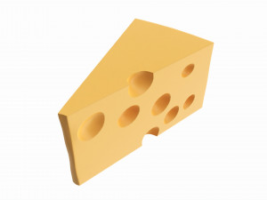 Piece of cheese triangular 3D मॉडल