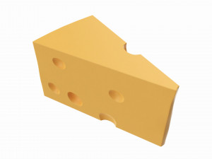 Piece of cheese triangular Model 3D
