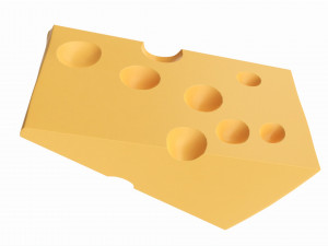 Piece of cheese triangular Model 3D