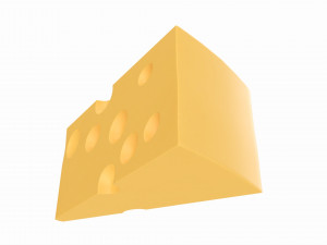 Piece of cheese triangular Model 3D