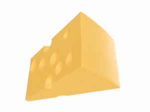 Piece of cheese triangular 3D Model