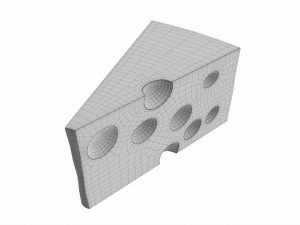 Piece of cheese triangular 3D Model