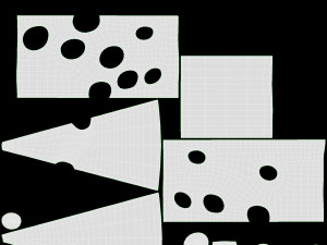 Piece of cheese triangular Model 3D
