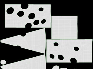 Piece of cheese triangular 3D Model