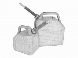 Plastic gas canister set 3D Model