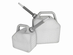 Plastic gas canister set 3D Model