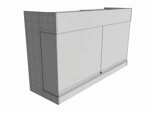 Point of sale showcase counter 3D Model