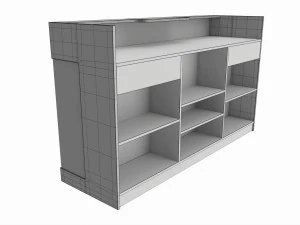 Point of sale showcase counter 3D Model