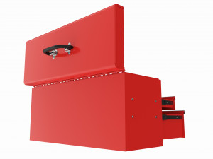 Portable toolbox chest with carrying handle set 3D Model