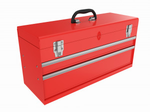 Portable toolbox chest with carrying handle set 3D Model