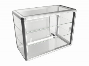 Shop two level counter top glass showcase Modelo 3D