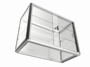 Shop two level counter top glass showcase 3D Model