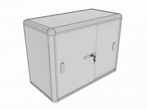 Shop two level counter top glass showcase 3D Model