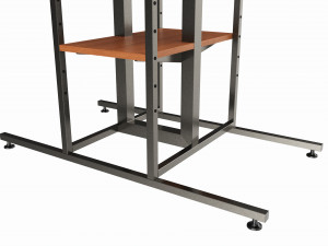 Store 4-way Square Tube Clothing Rack 3D-Modell