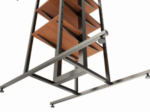 Store 4-way Square Tube Clothing Rack 3D Model