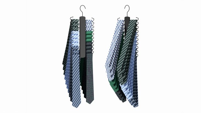 Store 20 Tie Hanger 3D 模型 .c4d .max .obj .3ds .fbx .stl .blend 