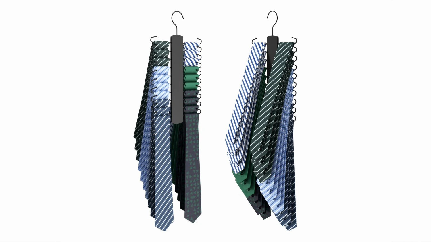 Store 20 Tie Hanger 3D Model .c4d .max .obj .3ds .fbx .stl .blend 