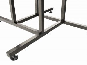 Store Adjustable 4-way Square Tube Clothing Rack Model 3D