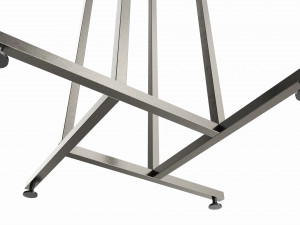 Store Adjustable 4-way Square Tube Clothing Rack Model 3D