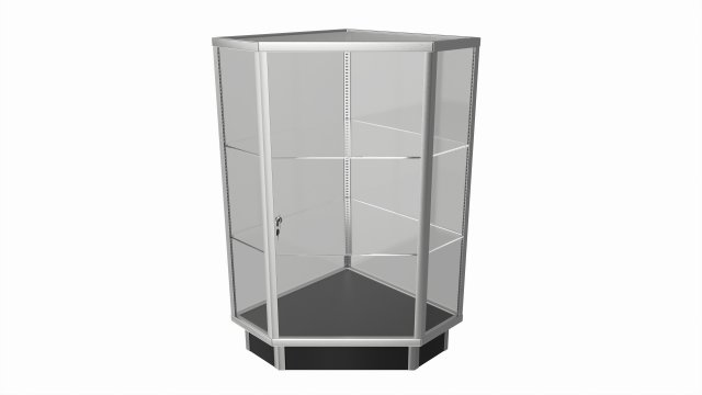 Store Corner Glass Showcase 3D Модель .c4d .max .obj .3ds .fbx .stl .blend 