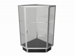 Store Corner Glass Showcase Modelo 3D