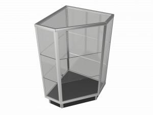 Store Corner Glass Showcase 3D Модель