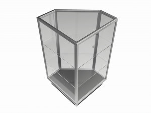 Store Corner Glass Showcase 3D Модель