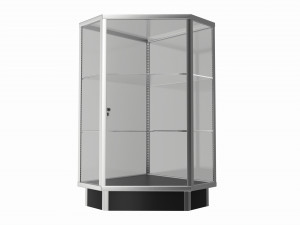 Store Corner Glass Showcase 3D Модель
