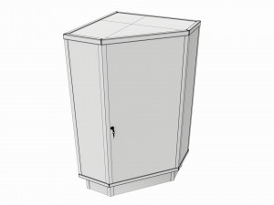 Store Corner Glass Showcase 3D Модель